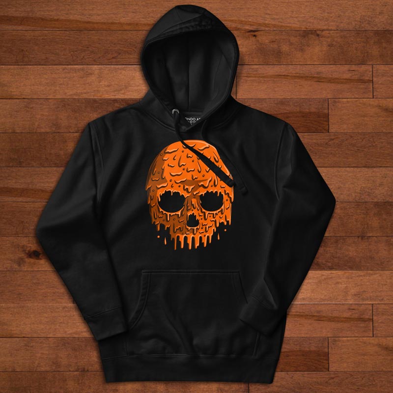 Paint Drip: Orange Skull