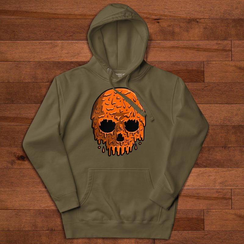 Paint Drip: Orange Skull