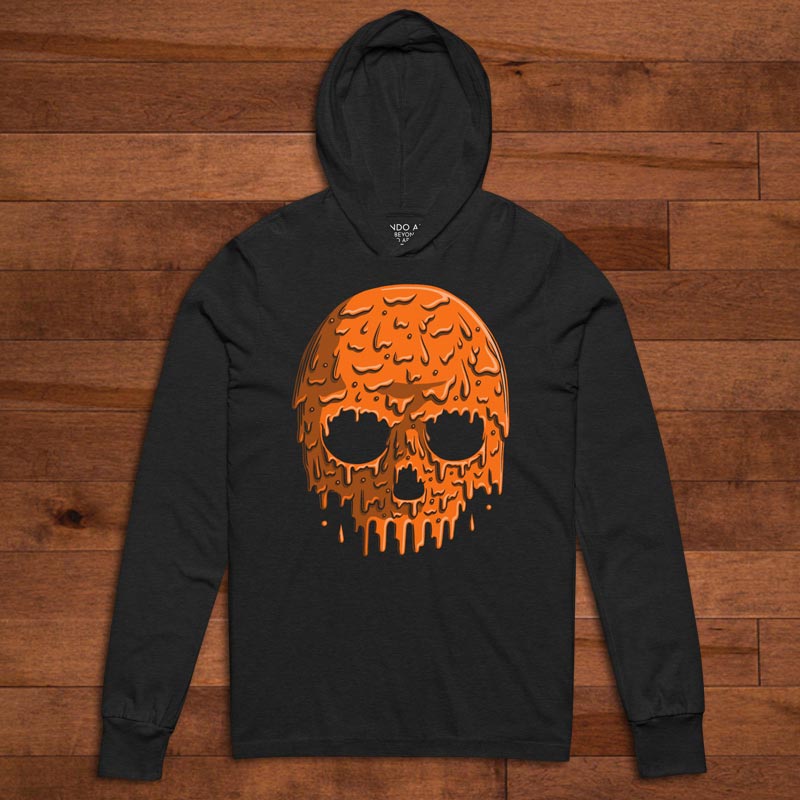 Paint Drip: Orange Skull