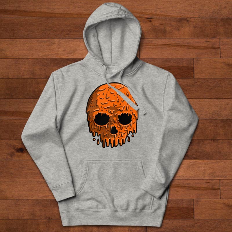 Paint Drip: Orange Skull