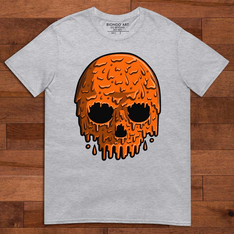 Paint Drip: Orange Skull