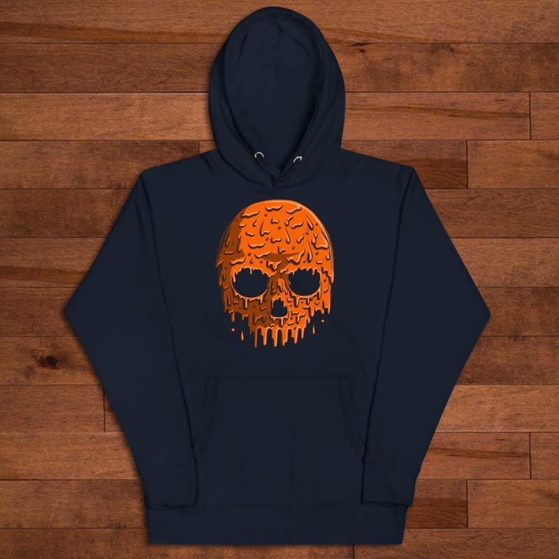 Paint Drip: Orange Skull