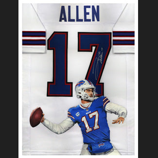 Josh Allen: White Jersey Painting Print